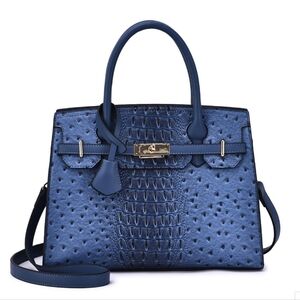 Mellow World Virginia Ostrich Pattern Purse Handbag